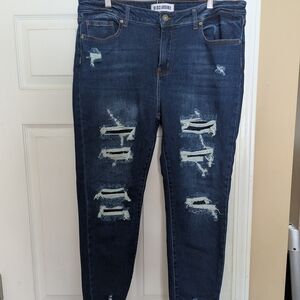 Disclosure Ripped Blue Jeans